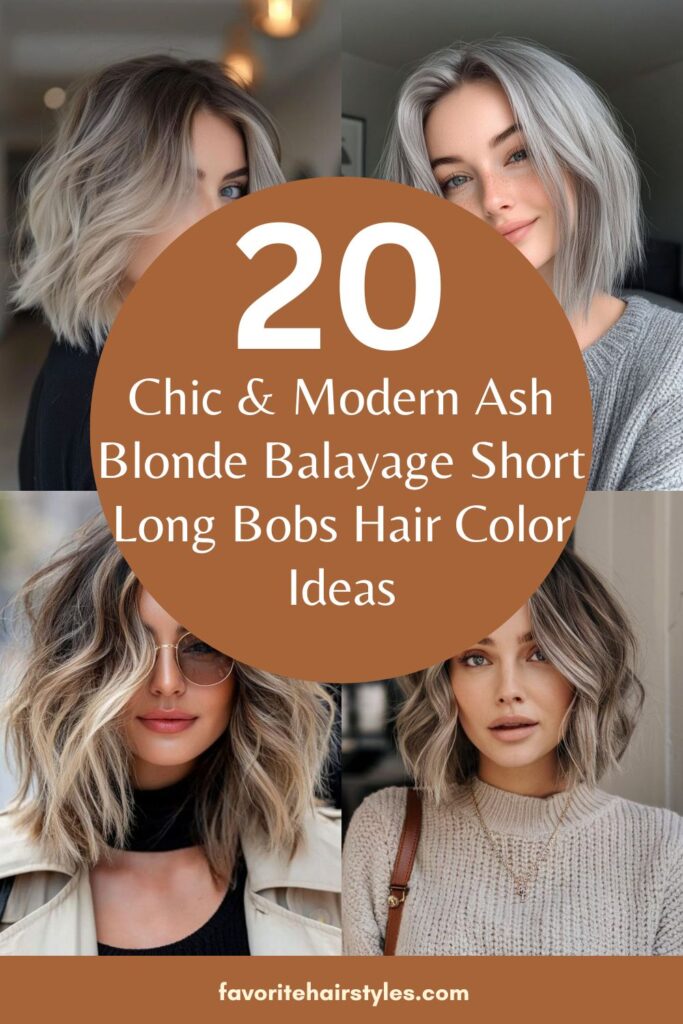 Ash Blonde Balayage Short Long Bobs Hair Color Ideas