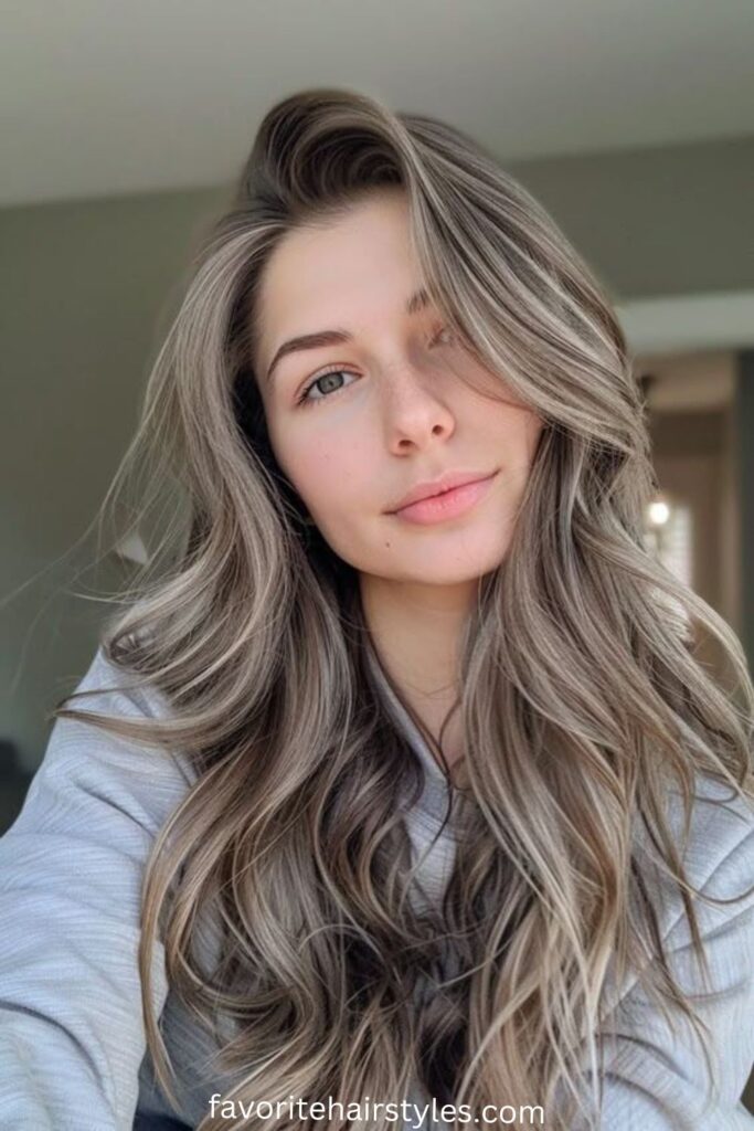 Ash Blonde on Wavy Hair
