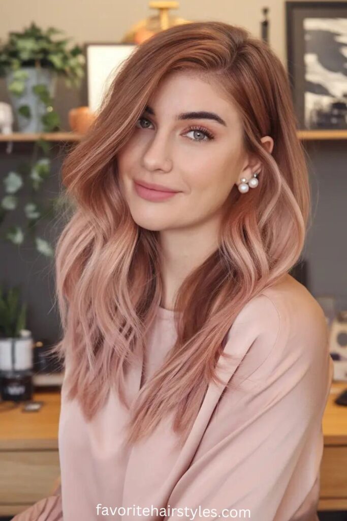 Ash Blonde with Peach Tones