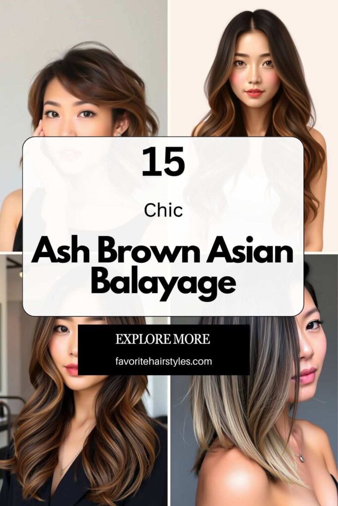 Ash Brown Asian Balayage