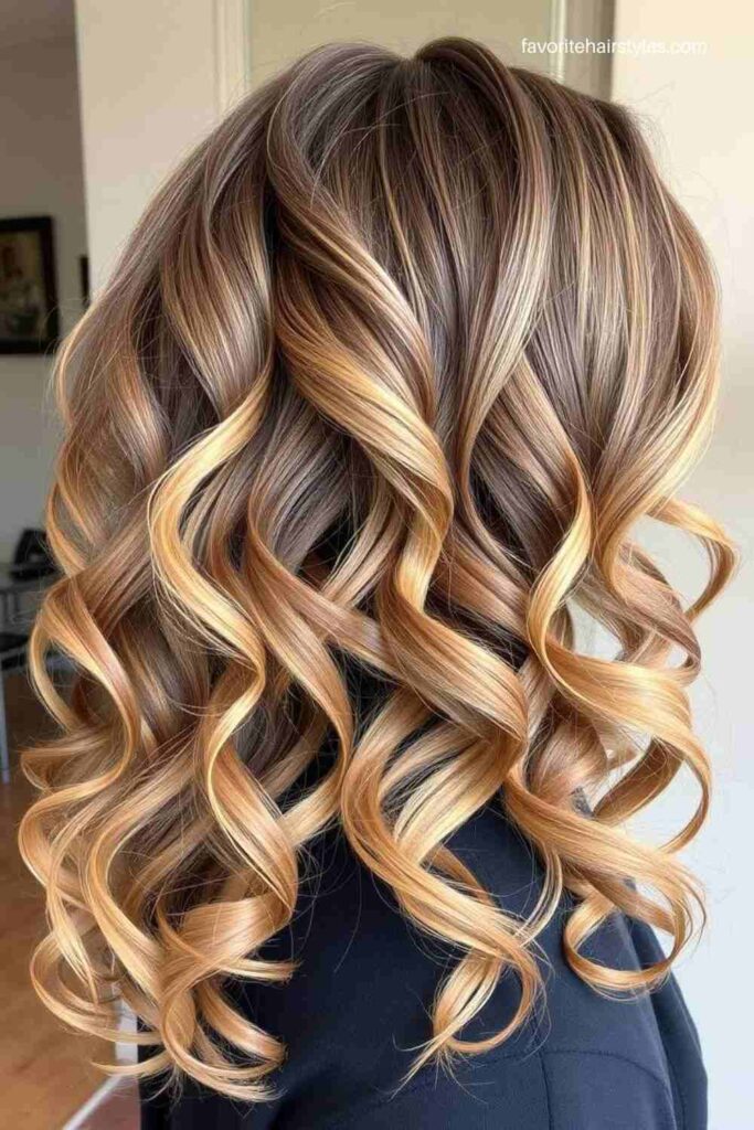 Ash Brown Balayage with Caramel Blends
