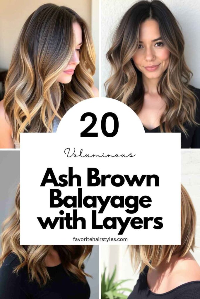 Ash Brown Balayage with Layers