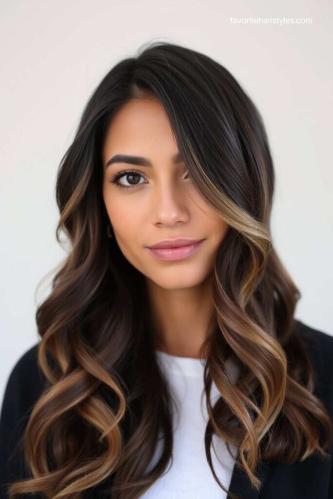 Ash Brown Balayage with Ombre Effect