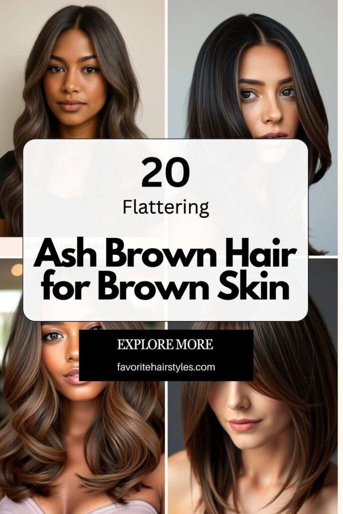 Ash Brown Hair for Brown Skin