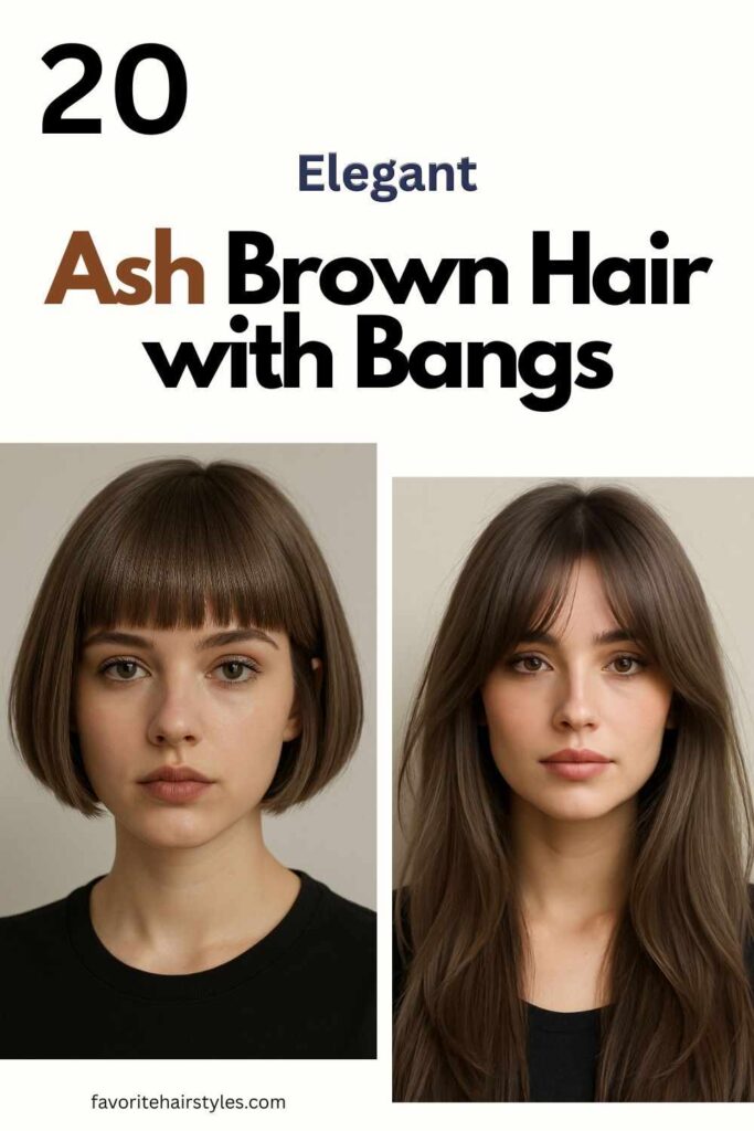 Ash Brown Hair with Bangs