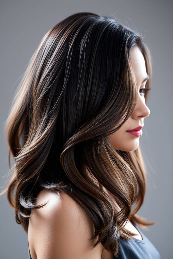 Ash Brown Highlights with Layers