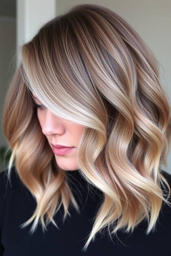 Ash Brown with Blonde Highlights