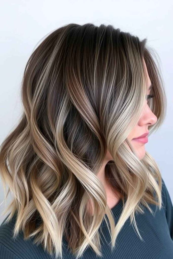 Ash Brown with Silver Ombre