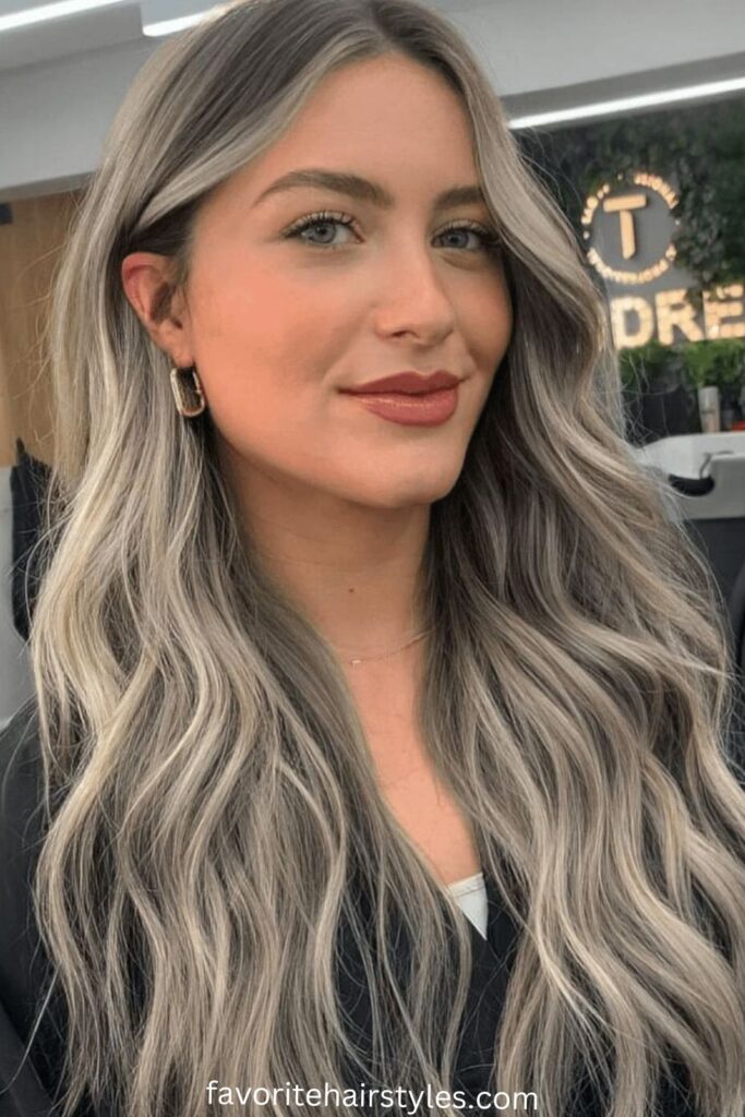 Ash Brown with Subtle Blonde Balayage