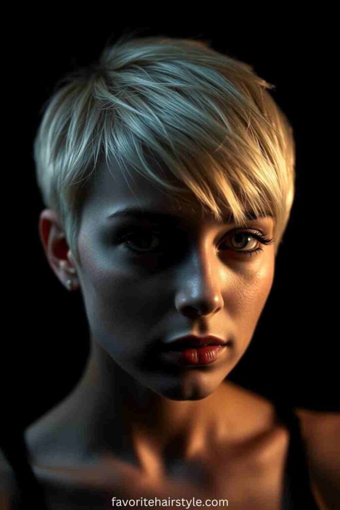 Baby Blonde Pixie Cut