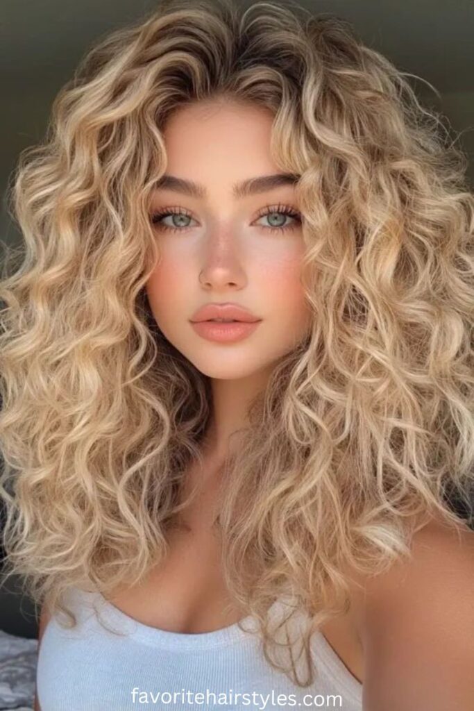 Beige Blonde Soft Curls