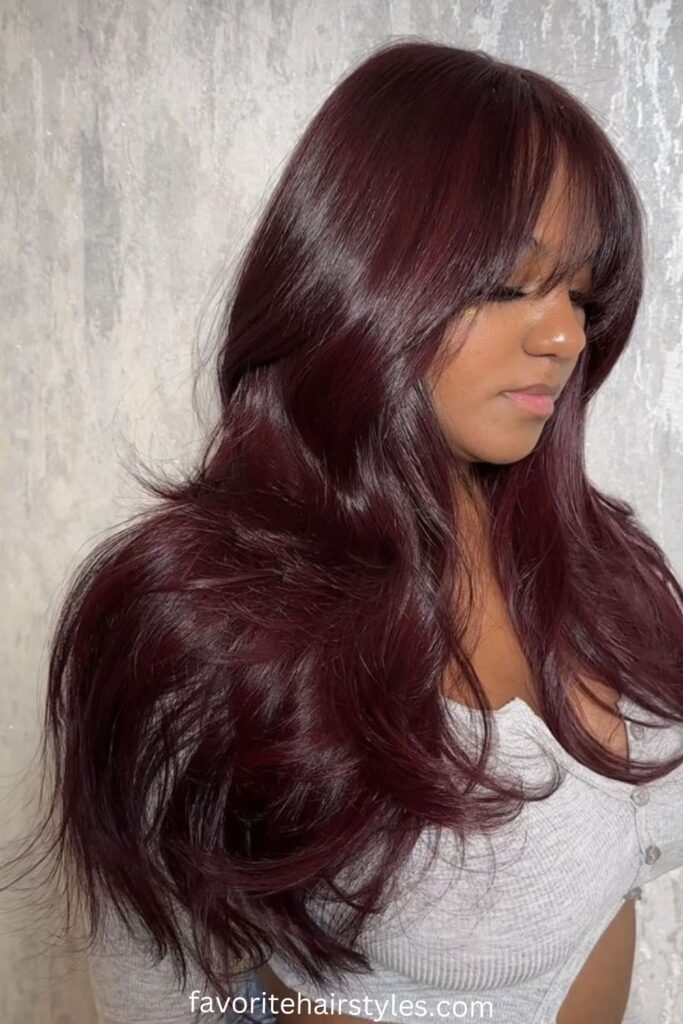 Black Cherry with Burgundy Streaks