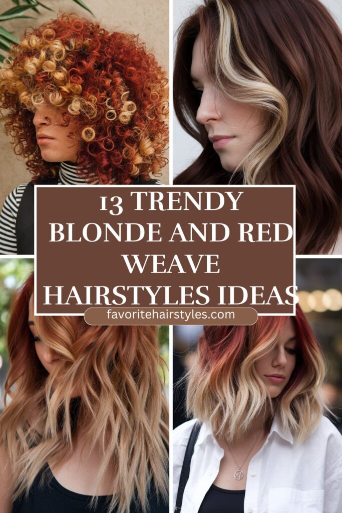 Blonde And Red Weave Hairstyles Ideas