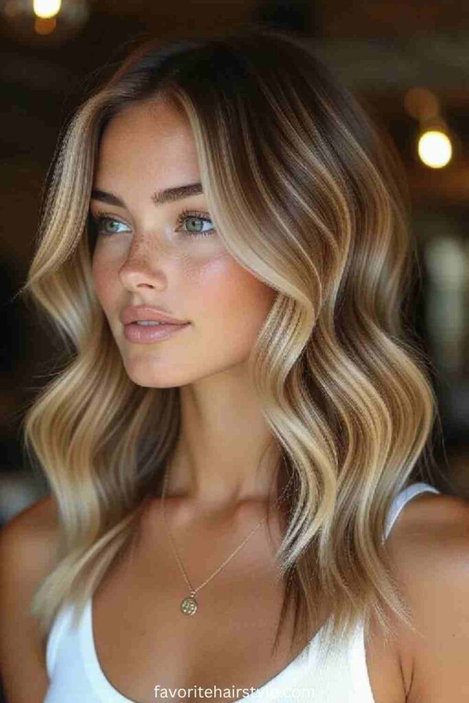 Blonde Balayage with Soft Blonde Tips