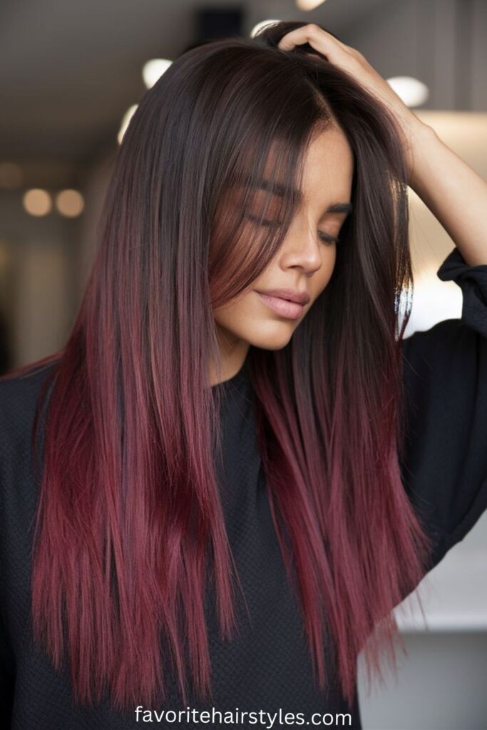 Blueberry-Tinted Highlights for a Cool-Toned Twist