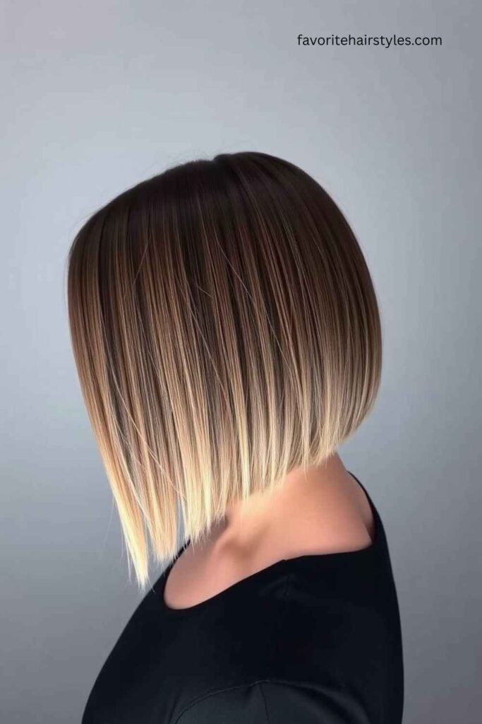 Blunt Bob with Ash Brown Ends