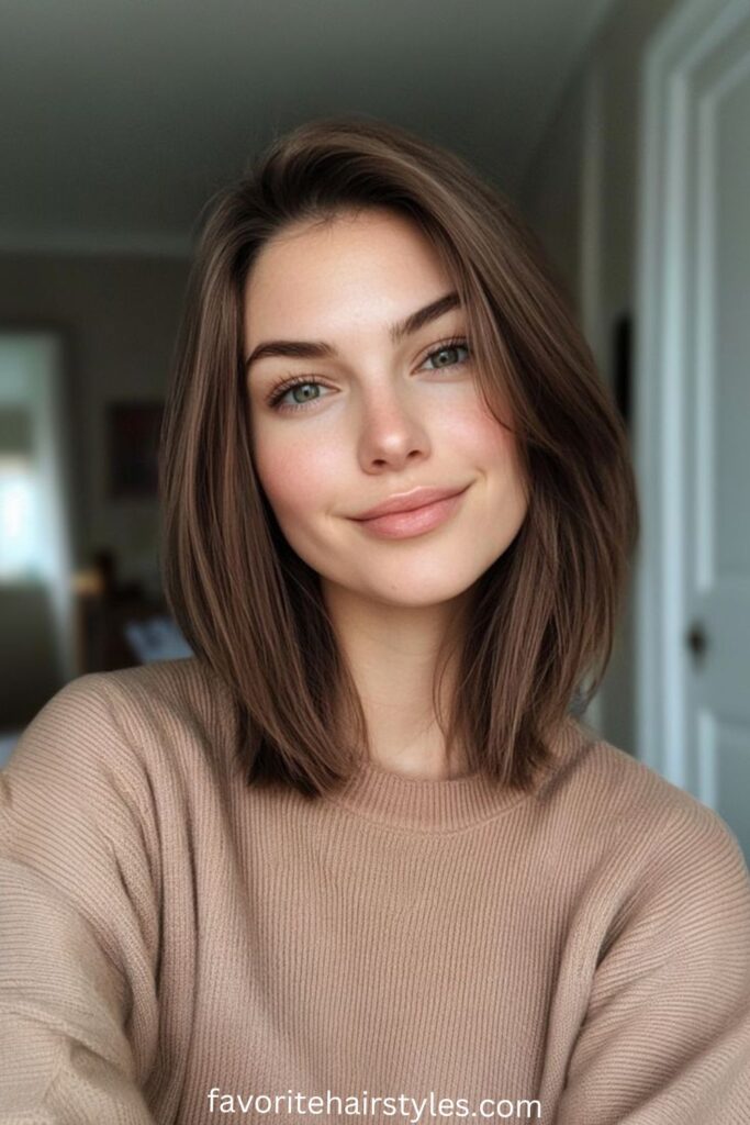 Blunt Cut with Rich Mocha Brown