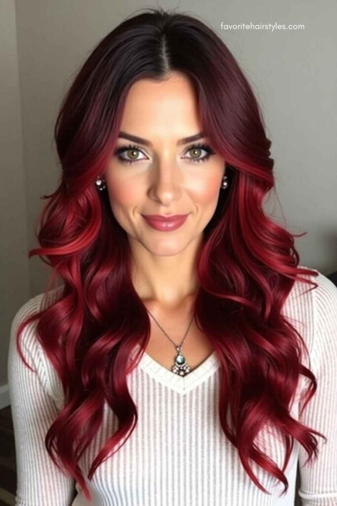 Bold Cherry Red Highlights