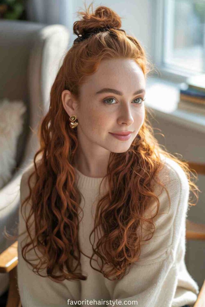 Braided Front with Loose Curls