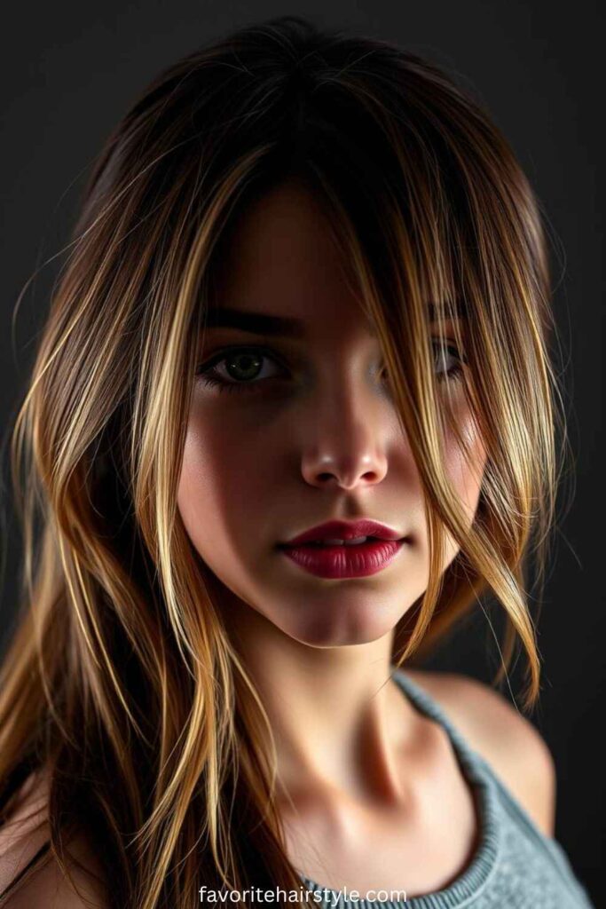 Bronde Highlights on Dark Brown Hair