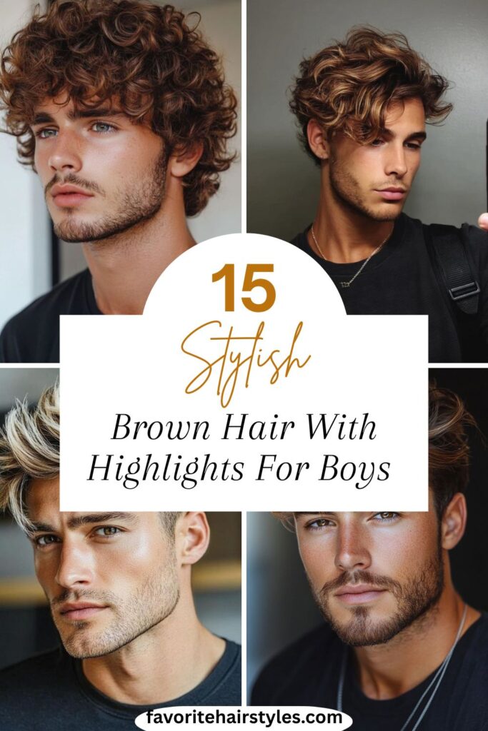 Brown Hair With Highlights For Boys