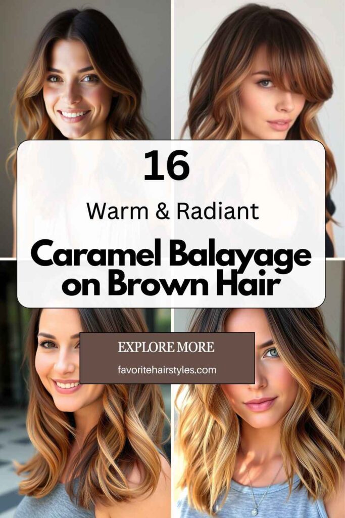 Caramel Balayage on Brown Hair