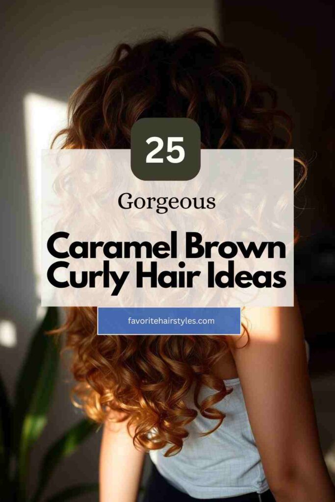 Caramel Brown Curly Hair