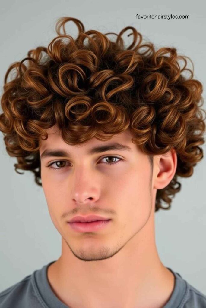 Caramel Brown Curly Top