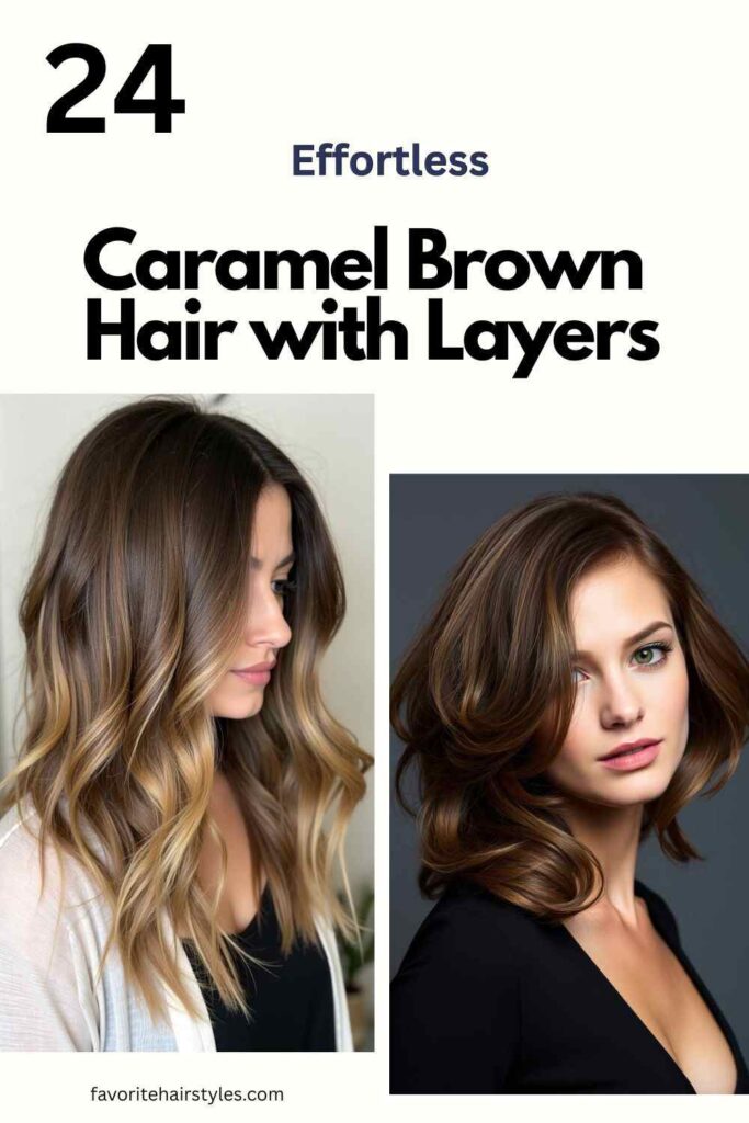 Caramel Brown Hair with Layers