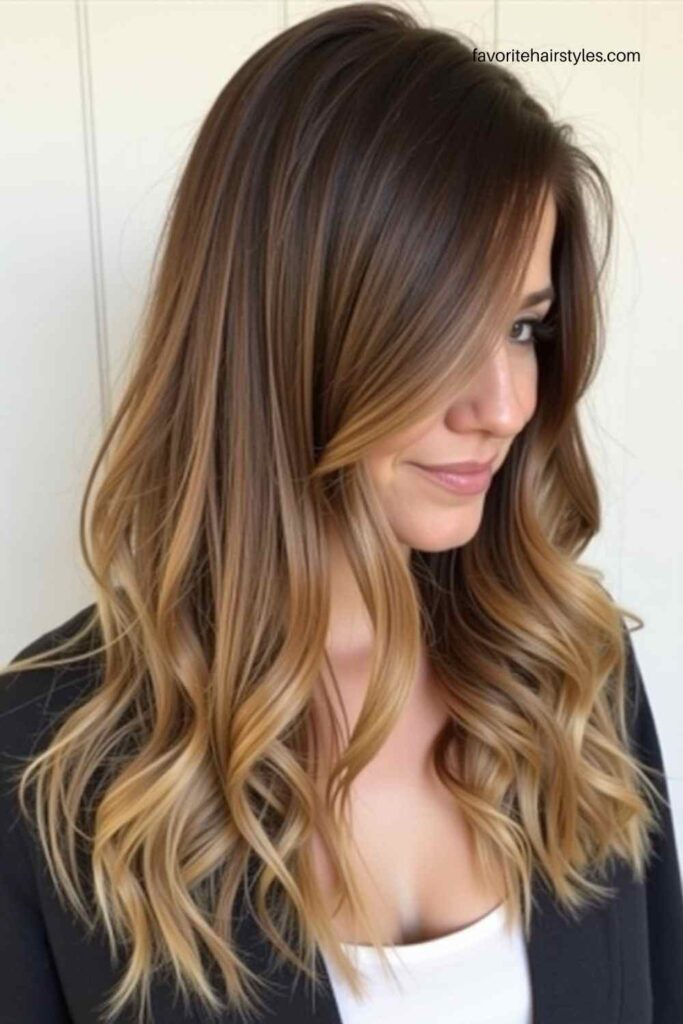 Caramel Brown Ombre with Layers