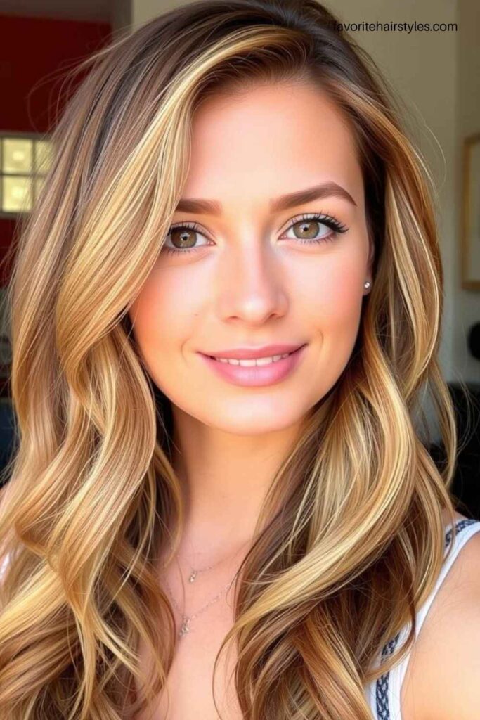 Caramel Brown with Blonde Tips