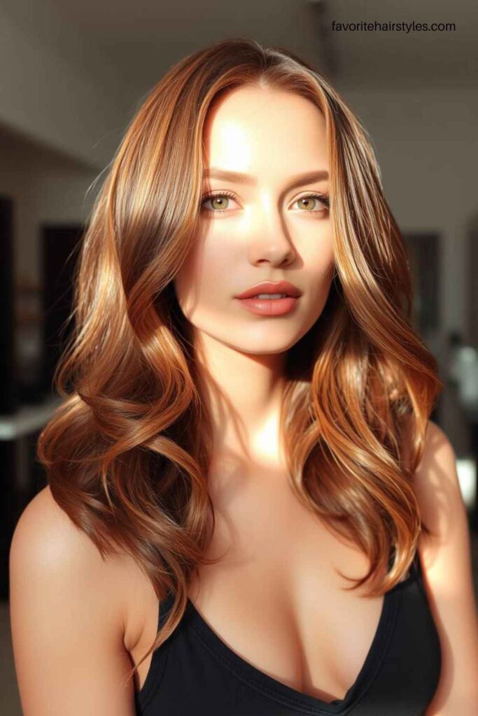Caramel Brown with Copper Undertones