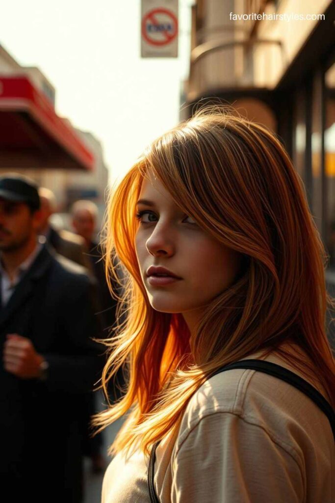 Caramel Brown with Face-Framing Layers