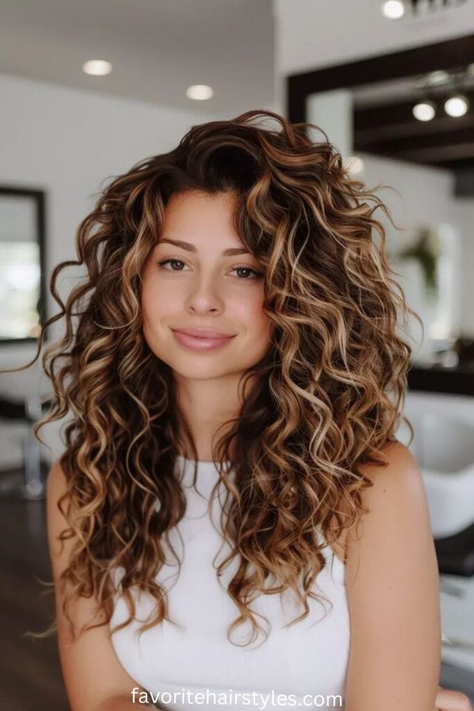 Caramel Highlights on Chocolate Brown Hair