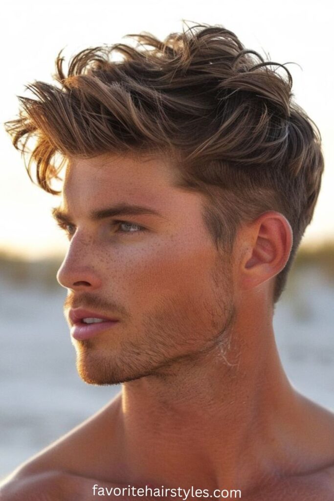 Chunky Highlights on a Taper Fade