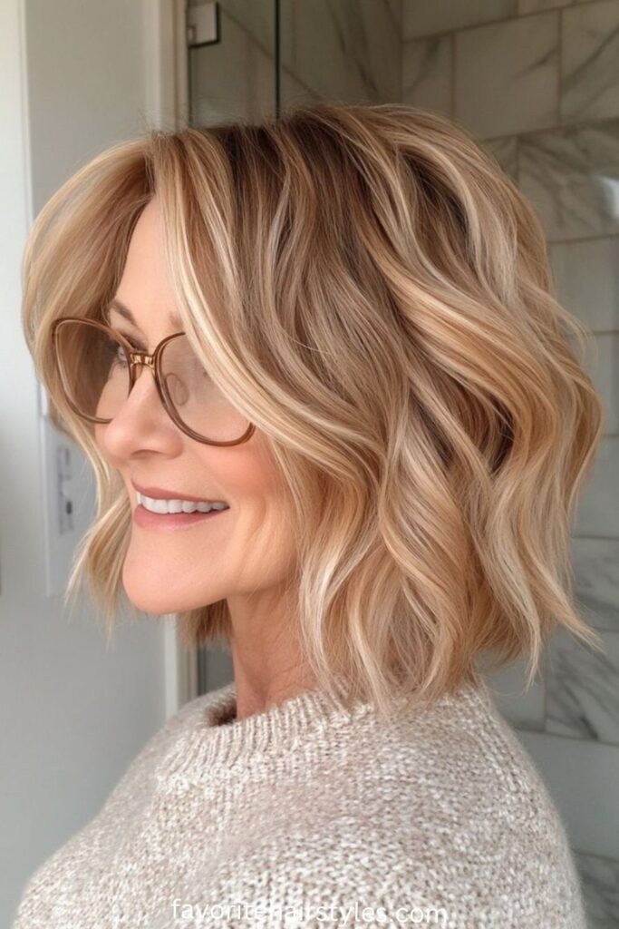 Classic Bob with Soft Blonde Highlights