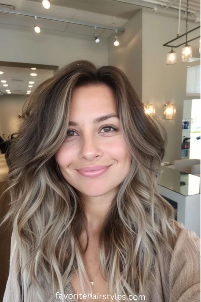 Classic Layered Light Ash Blonde Balayage