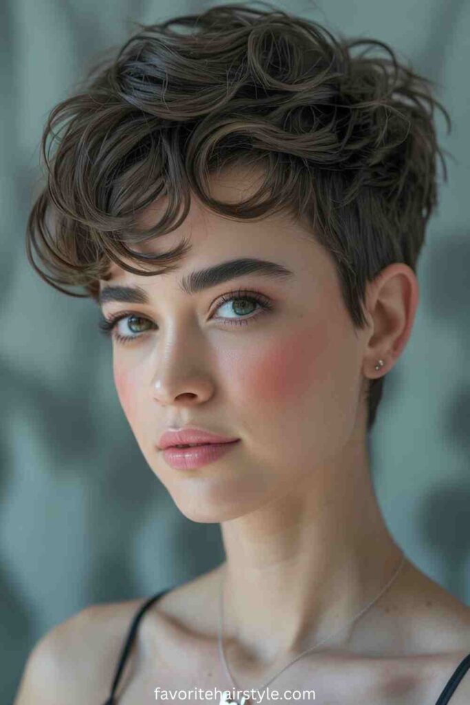 Classic Pixie Cut with Curls