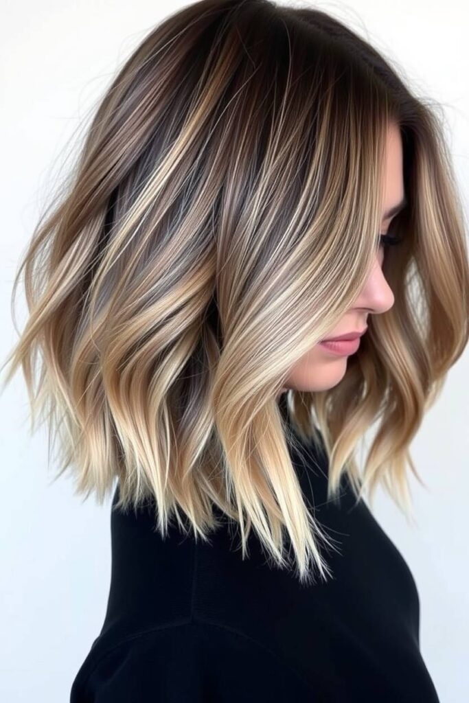 Cool Ash Brown with Blonde Tips
