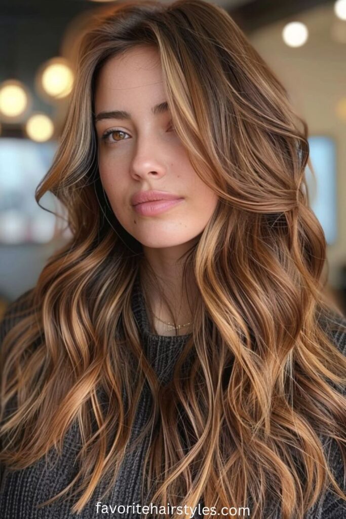 Copper Highlights on Warm Brown Hair