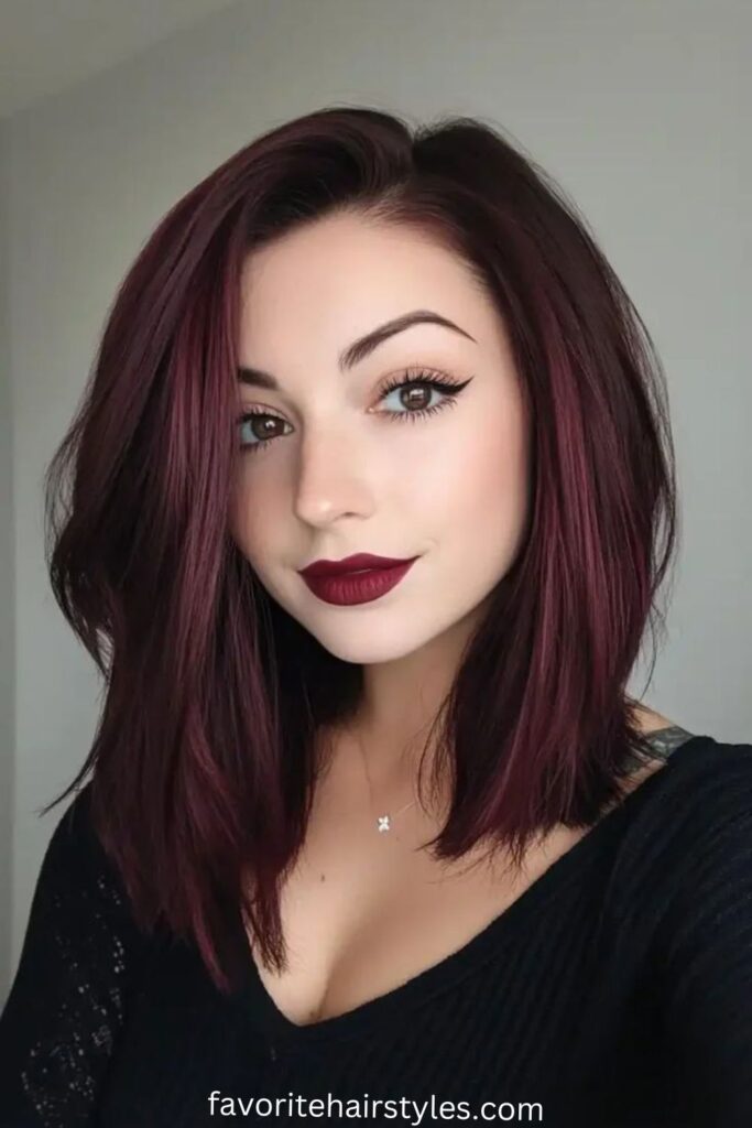 Curled Under Black Cherry Bob