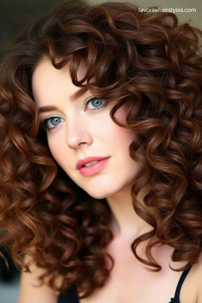 Curly Caramel Brown