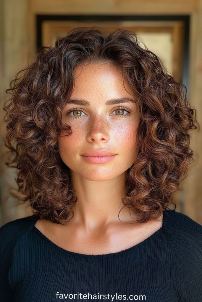 Curly Crop in Medium Brown