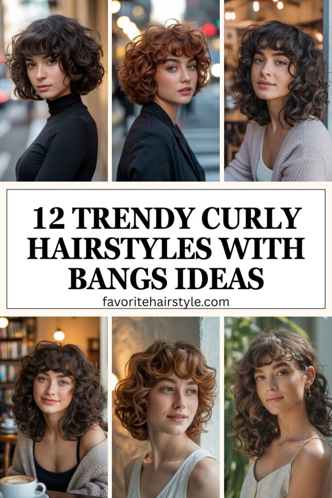 Curly Hairstyles With Bangs Ideas