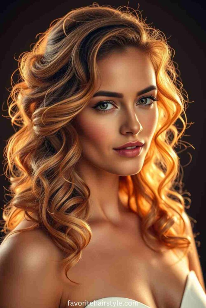 Curly Half-Up, Half-Down