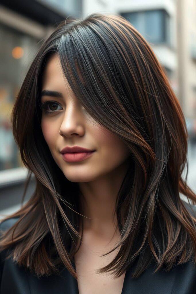 Dark Ash Brown with Lowlights
