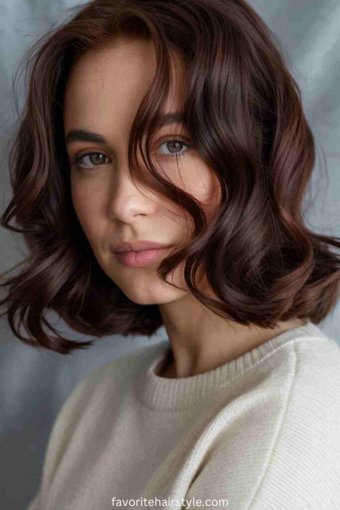 Dark Auburn with Soft Waves