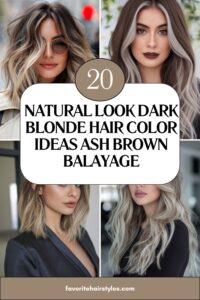 Natural Look Dark Blonde Hair Color Ideas Ash Brown Balayage - Favorite