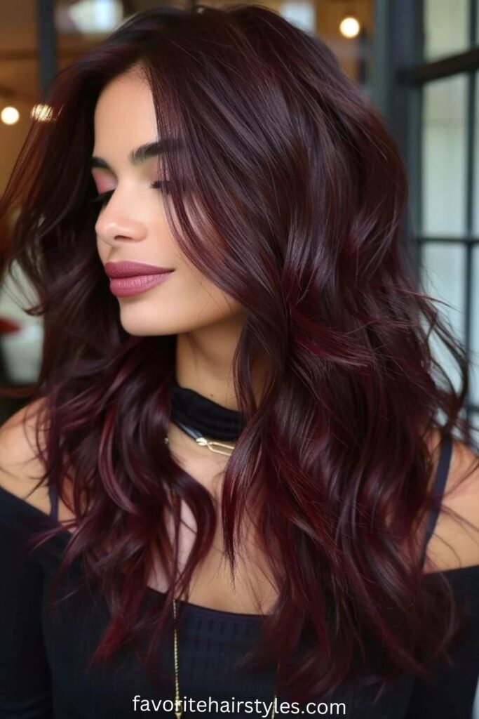 Dark Brown Cherry with Shadow Roots