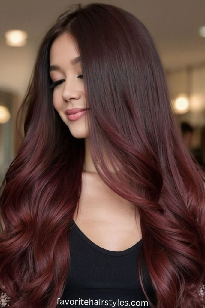 Dark Chocolate Cherry Balayage